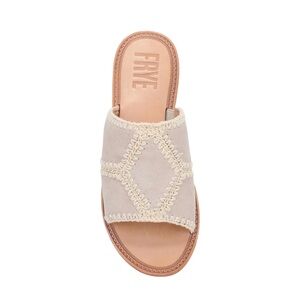 FRYE WOMEN'S AVA CROCHET SLIDE - IVORY New With out tags